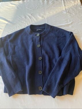 GAP Navy Button-Front Women's Cardigan